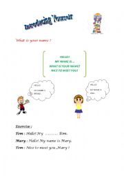 English Worksheet: Whats your name?