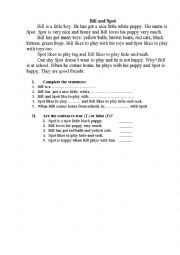 English Worksheet: Reading