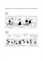 English Worksheet: Calvin and Hobbes Dialogue Strip - Because (give reason)