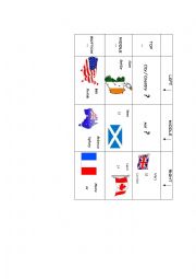 English Worksheet: Nationality, age, name, country tic-tac-toe