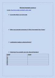 English Worksheet: Video : youtube : Reviving languages