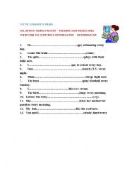 English Worksheet: Present Simple - Present Continuous