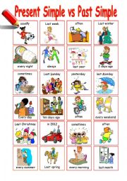 English Worksheet: Present Simple vs Past Simple