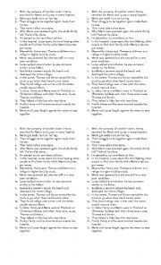 English Worksheet: movie the impossible order the plot