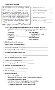 English Worksheet: Present Simple for kids