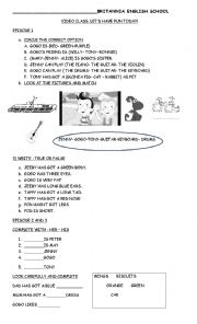 English Worksheet: Video Class gogo adventures with english 1