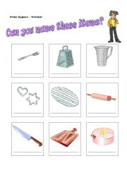 English Worksheet: Kitchen equipment