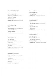 English Worksheet: walk around the room