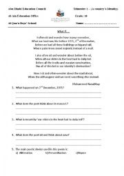 English Worksheet: a poem about identity