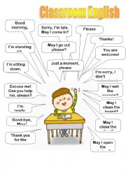 English Worksheet: Classroom English