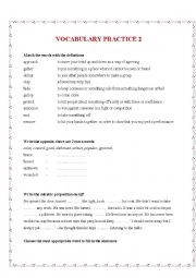 English Worksheet: vocabulary practice 2