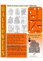 English Worksheet: HALLOWEEN FUN