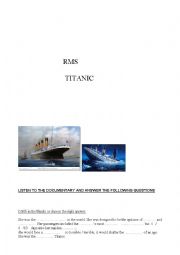 English Worksheet: TITANIC oral/documentary
