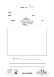 English Worksheet: Greeting Hello - hi!