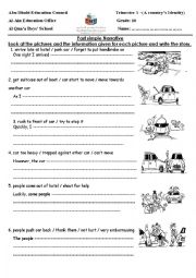 English Worksheet: past simple narrative 