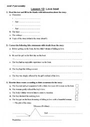 English Worksheet: love boat