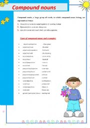 English Worksheet: Compound nouns