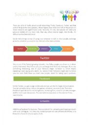 English Worksheet: Social networking