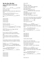 English Worksheet: Song 