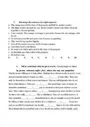 English Worksheet: Rearrange the sentences in a right sequence