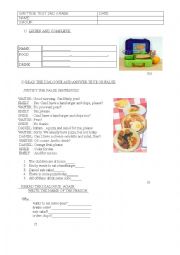 English Worksheet: Eating Habits