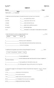 English Worksheet: Global Warming 