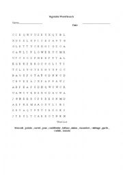 English Worksheet: food wordsearch