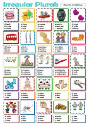 English Worksheet: Irregular Plurals