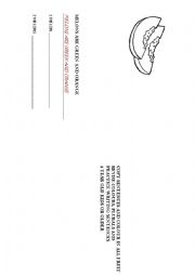 English Worksheet: Fruit, colours and plurals