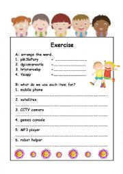English Worksheet: High-tech