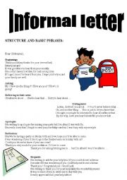 English Worksheet: informal letter