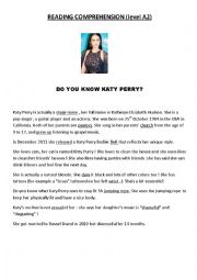 English Worksheet: KATY PERRY