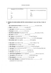 English Worksheet: Personal Pronouns