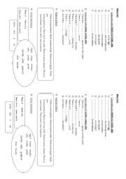 English Worksheet: There is/There are 