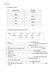 English Worksheet: Past simple