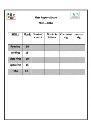 first report exam - grade 10