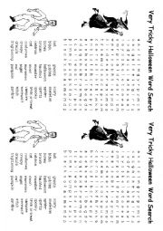 Halloween word search