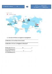 English Worksheet: HOW FAR IS IT...
