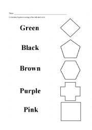 English Worksheet: Colors