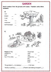 English Worksheet: In a garden - nature vocabulary