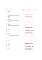 ordinal numbers