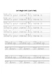 English Worksheet: whats your name