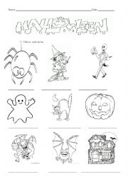 English Worksheet: HALLOWEEN