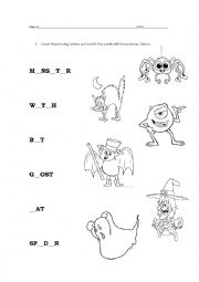 English Worksheet: Halloween