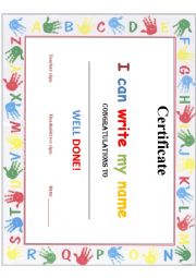English Worksheet: appreciation certificate