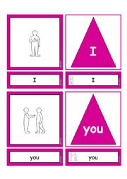 English Worksheet: Personal Pronouns - Flashcards