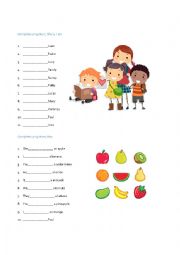 English Worksheet: To Be & To Have for kids