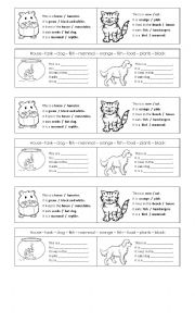 English Worksheet: Animals