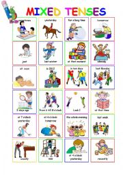 English Worksheet: Mixed Tenses