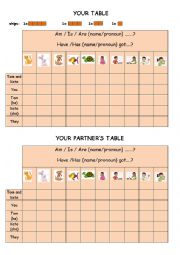 English Worksheet: battleship have got and to be